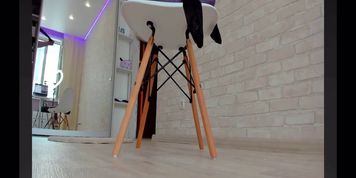 chaturbate camgirl feet & legs show - stockings - feet pov - pink toenails - creamy feet - ass pov