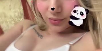 cute girl showing off cleavage