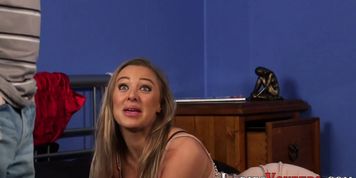 Busty cfnm babe watching