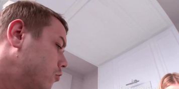 Slim girl throws away a book to ride a dick (Liz Heaven)
