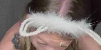Bunny Rabbit Cosplay Slut Gets Face Fucked Balls Deep By Big Dick + Sloppy Throatpie! (bunny girl)