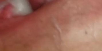 Daddy fills my pussy and then gives me a taste