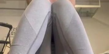 Emma Kotos Camel toe and tits out stretching