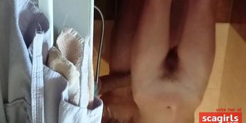 Spy my hairy pussy and ass girl french in shower