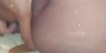 Girl in shower fingers pussy 