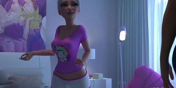 Small-cock dickgirl fucks FUTA mommy - Erotic 3D Family Sex (ENG Voices)