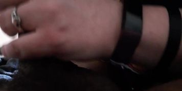 Hubby getting some head! Blue headed bbw and BBC 
