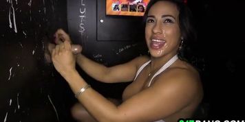 Body builder babe Becca Diamond Deep-Throating Every Inch in gloryhole_10.1
