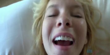Blonde Girlfriend Has Cum In Her Amazing Pussy - Kenzie Reeves