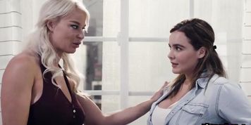 Natasha Nice used her big titties and eager tongue to cleaned up Seth's dick and London's pussy (London River, Marina Kleymenova, Seth Gamble)