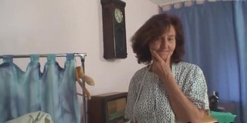 Clothed 70 years old granny rides young cock