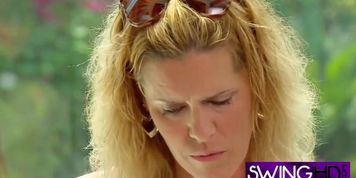 Delicious swingers are having orgasm during a steamy gang bang