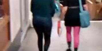 Candid Thick Ass in Shorts and Tights