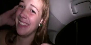 Cute young 18 year old teen girl first time on camera in public anonymous gangbang