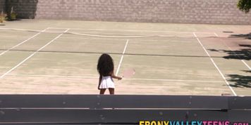 Ebony teen jugs spermed