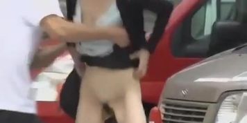 She was going back from work when some guy sharked her skirt