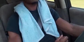 Getting a nut off with cumshot while drivin from work