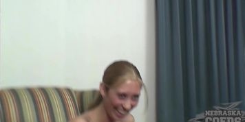 Innocent Blonde Gets Naked In Iowa Hotel Room