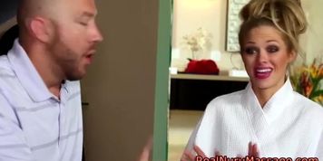 Masseuse jizz covered