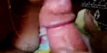 She sucks her man till he cum in her mouth - Homemade