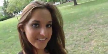 PUBLIC SEX ADVENTURES - Nasty brunette in public blowjob
