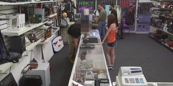 BANGBROS - Cumloving pawnshop slut sucks and rides BWC in the office