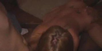 Blonde Takes White And Black Cocks At A College Frat Party