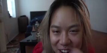Hd-Asian Slutty Student Craving For Dick, Sucks Rough On An Evil White Cock (Girl In Red Part 1) Pov