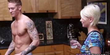 Short teenager creampied