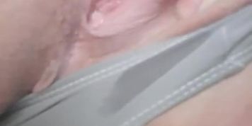 Daddys girl rubs her panties till she cums