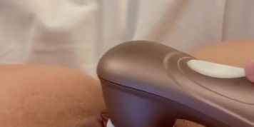 Wife satisfy herself while husband is at work, anal ending