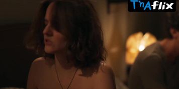 Noemie Merlant Breasts,  Underwear Scene  in One Year, One Night (Bed room)