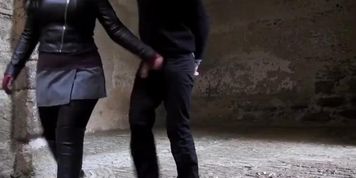Ballbusting handjob