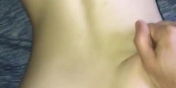 Fucking the slutty babysitter's perfect pussy with a butt plug in her ass