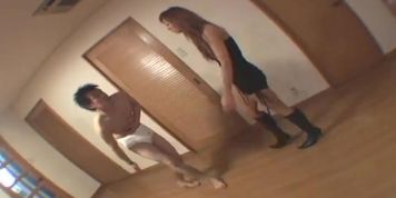 Japanese Mistress Beating Up Slaves - 06