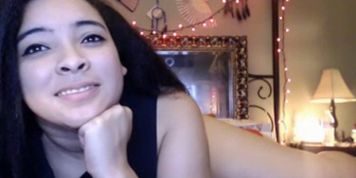 Sexy masturbates and touches her tits - video 1