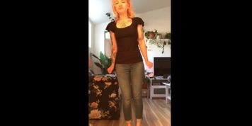 Feles Jeans Wetting, (Pee Desperation, Thong Panties, Locked out Bathroom)