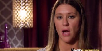 The red room welcomes new horny couple to live their first orgy and swinger experience in a tv show