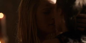 blonde and brunette in lesbian tv show scene