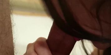Slow sensual blowjob with cum in mouth