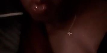 Big lip ebony spits