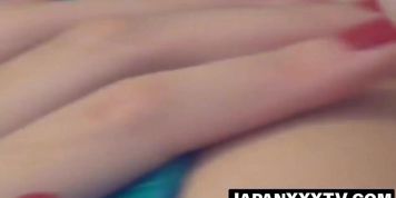 Japanese lady enjoys solo session of tit and pussy play