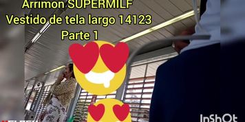 Encoxada Madura Milf en vestido tela desde par ...