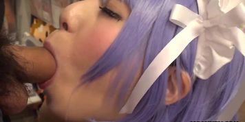 Sweet Japanese girl Miku Oguri pussy pounded rough in public