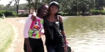 African lesbians licking and scissoring on bed