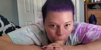Daddy's slut swallowing a load.