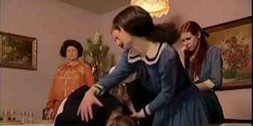 Sluts getting a Christmas Caning and Enema