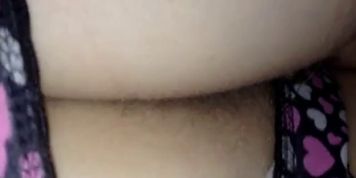 Playing with my wifes hairy asshole