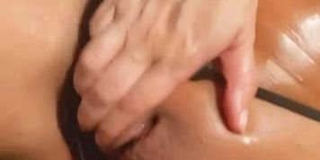 jessica oiled bras fingering