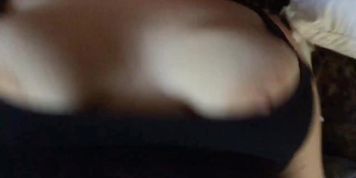 Bouncing Wife'S Huge Boobs Out Of Her Shirt With Loud Moaning